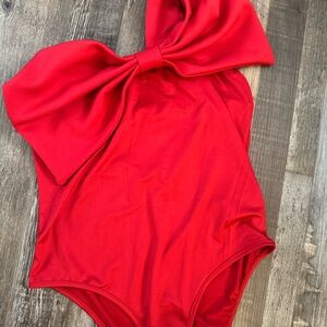 Red Bow Body Suit
